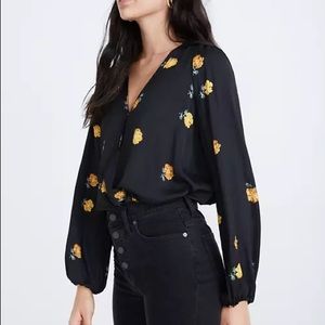 Madewel bubble sleeve top